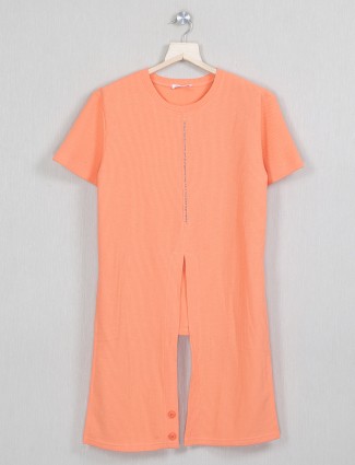 Deal orange up and down style top in cotton