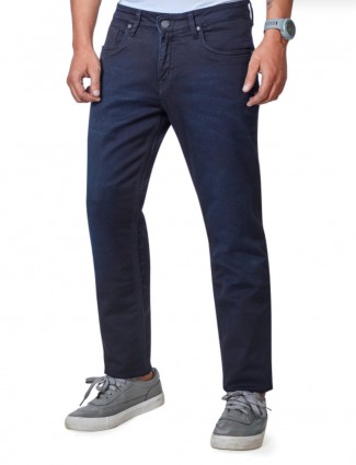 Dragon Hill navy solid regular jeans