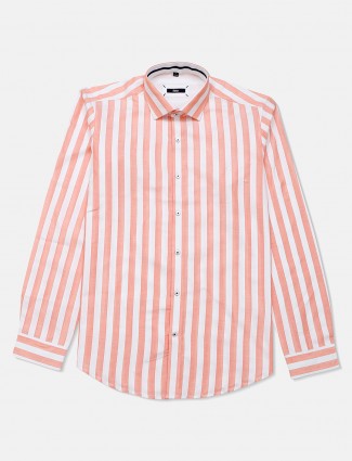 Fete cotton pech stripe casual shirt