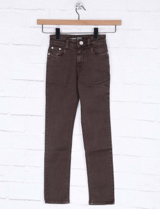 Forway casual wear brown colored jeans