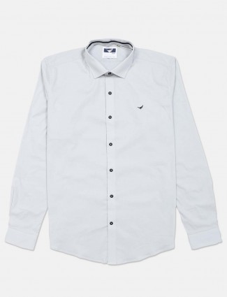 Frio off white cotton solid shirt