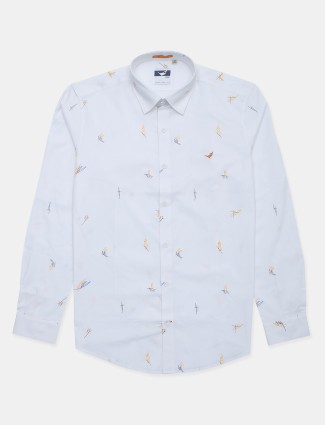 Frio white printed cotton shirt