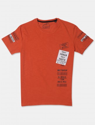 Fritzberg rust orange casual cotton t-shirt
