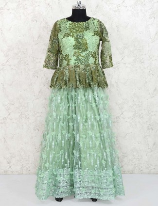 Gorgeous green party gown