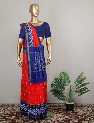 Gorgeous patola silk saree in navy blue