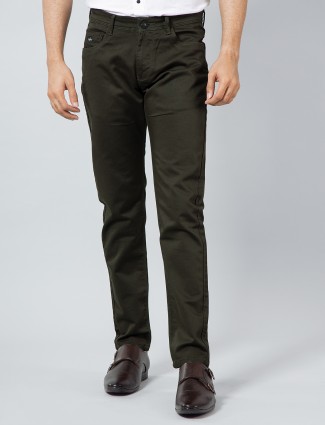 GS78 olive hue solid trouser