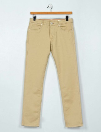 Killer solid beige slim fit jeans
