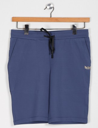 Maml slim fit blue casual shorts