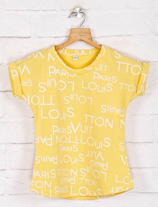 No Doubt printed yellow casual top