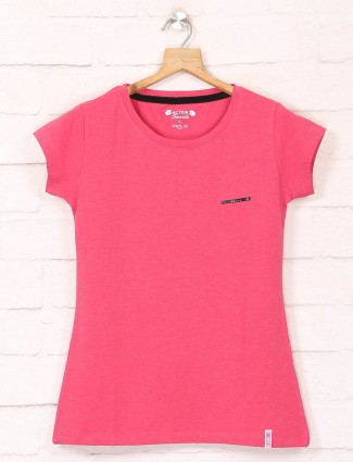 pink casual tshirt in cotton