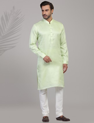 Pista green festive wear kurta suit
