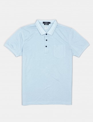 Psoulz slim fit soli blue polo t-shirt