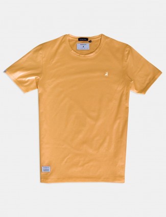 River Blue presented yellow solid t-shirt
