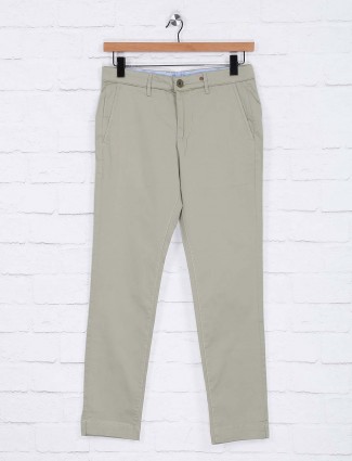 Sixth Element olive cotton fabric casual trouser