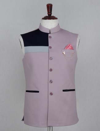 Terry rayon solid onion pink waistcoat