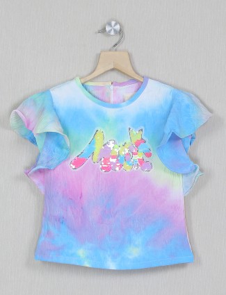 Tiny Girl multi color printed casual event georgette top