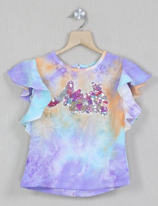 Tiny Girl multi color printed georgette top for little girls