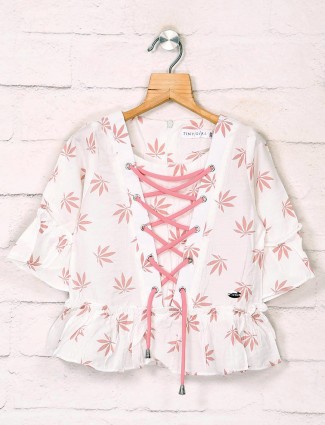 Tiny Girl white printed top in casual
