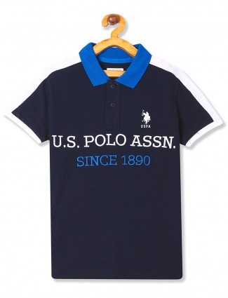 U S Polo navy hued printed t-shirt