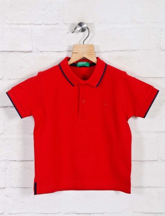 United Colors of Benetton red solid t-shirt