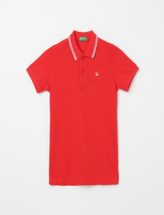 United Colors of Benetton solid red t-shirt