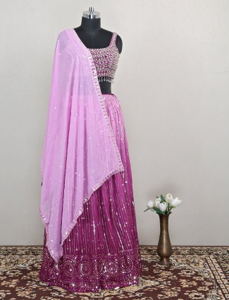 Violet superb georgette wedding wear lehenga choli