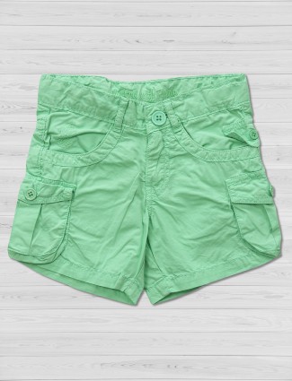 Vitamins light green cotton shorts