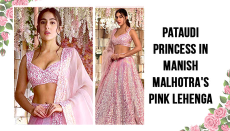 Sara Ali Khan 's Pink Lehenga Choli from Manish Malhotra
