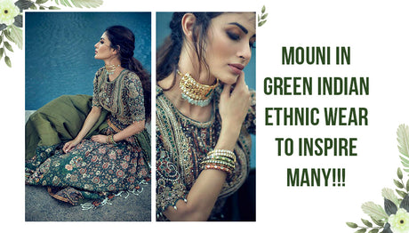 Mouni in Green Lehenga Choli for Glam Look!!!