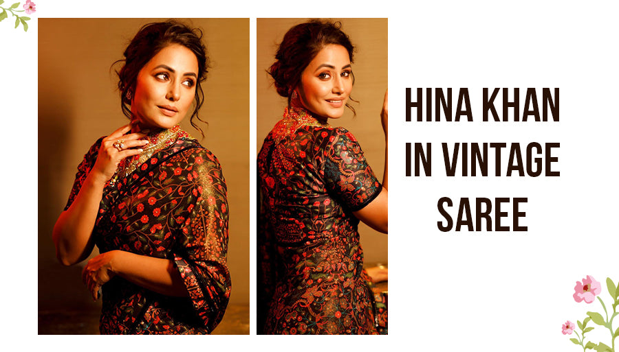 Hina Khan in sensational Vintage Saree