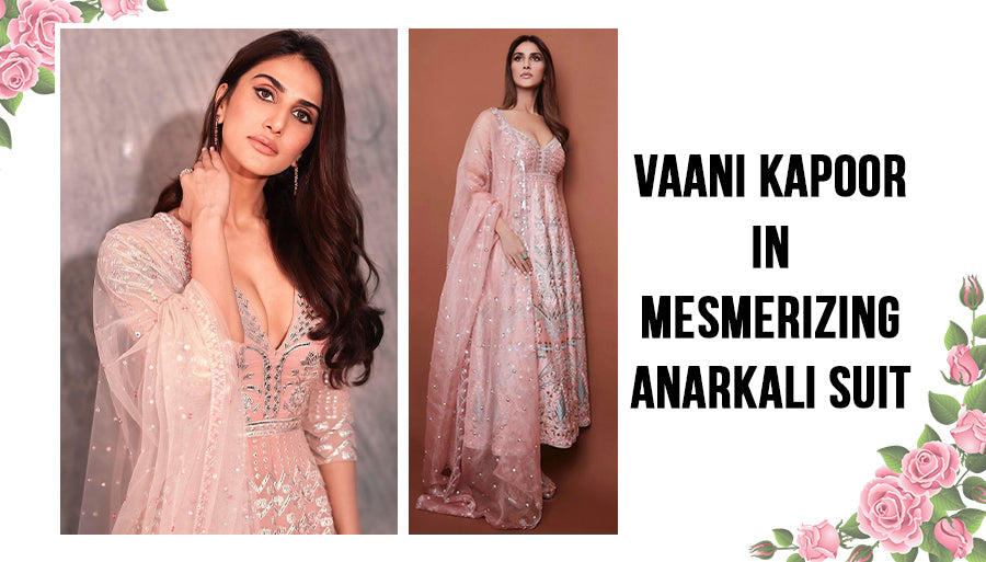 Vaani Kapoor's Stunning Pink Anarkali Dress Look