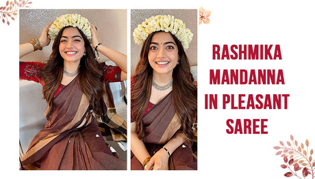 Rashmika Mandanna in Pure Cotton Saree