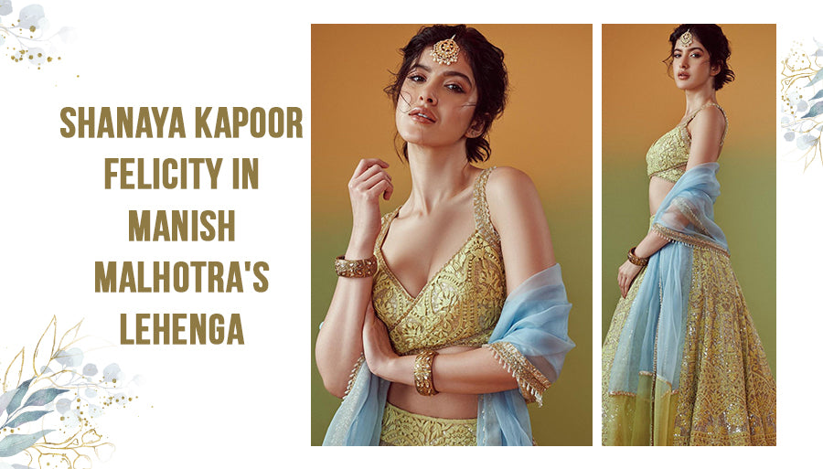 The Sparkles of Shanaya Kapoor in Manish Malhotra's Lehenga