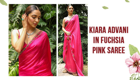 Stunning Fuchsia Pink Saree Worn By Kiara Advani