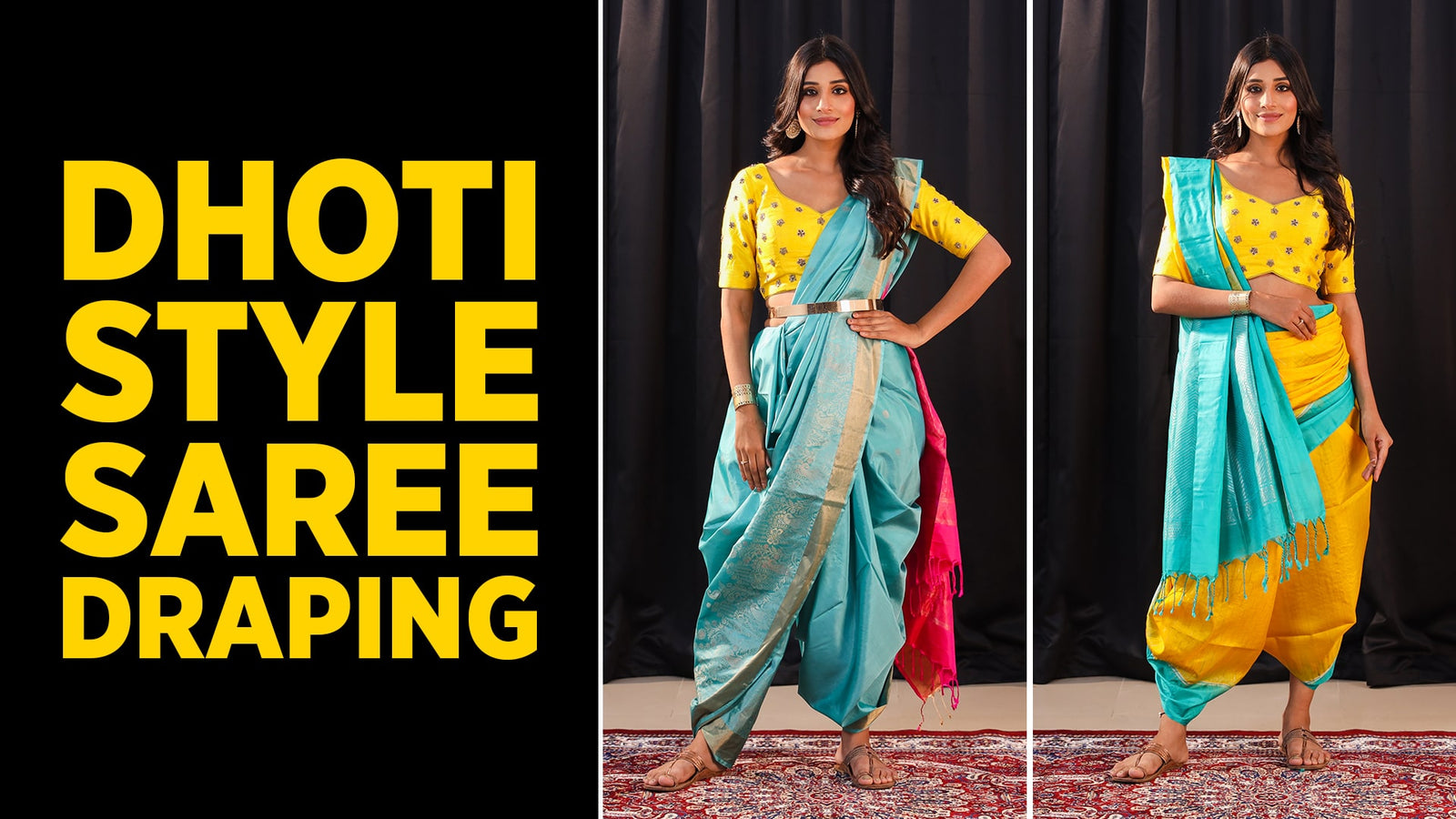 How to wear dhoti style Saree