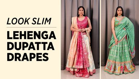 Different Styles of Lehenga Dupatta Draping to Look Slim