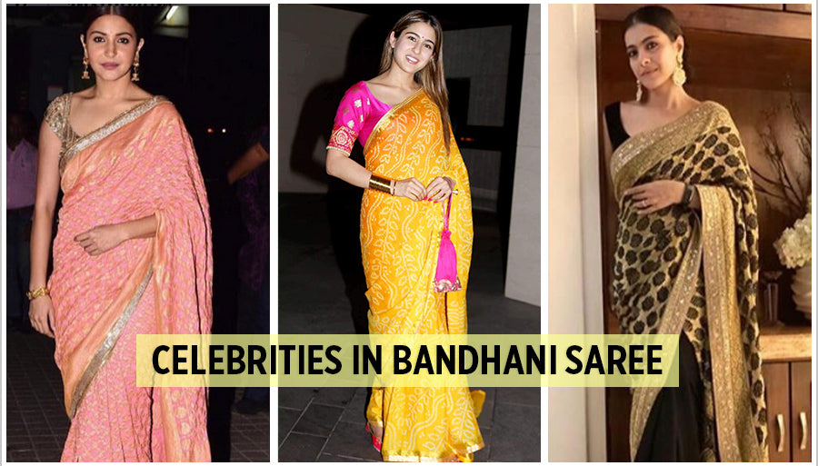 Top 8 Celebrities in Bandhani Saree | Indian ethnic wear