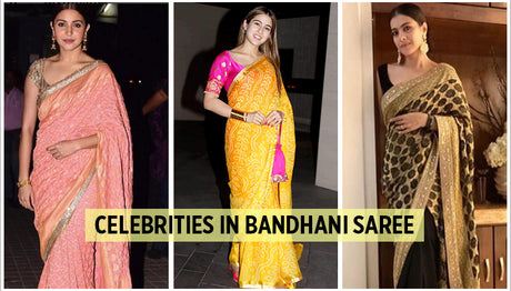 Top 8 Celebrities in Bandhani Saree | Indian ethnic wear
