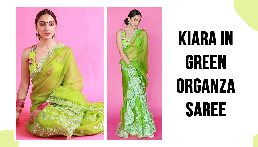 Kiara Advani In The Most Beautiful Organza Saree