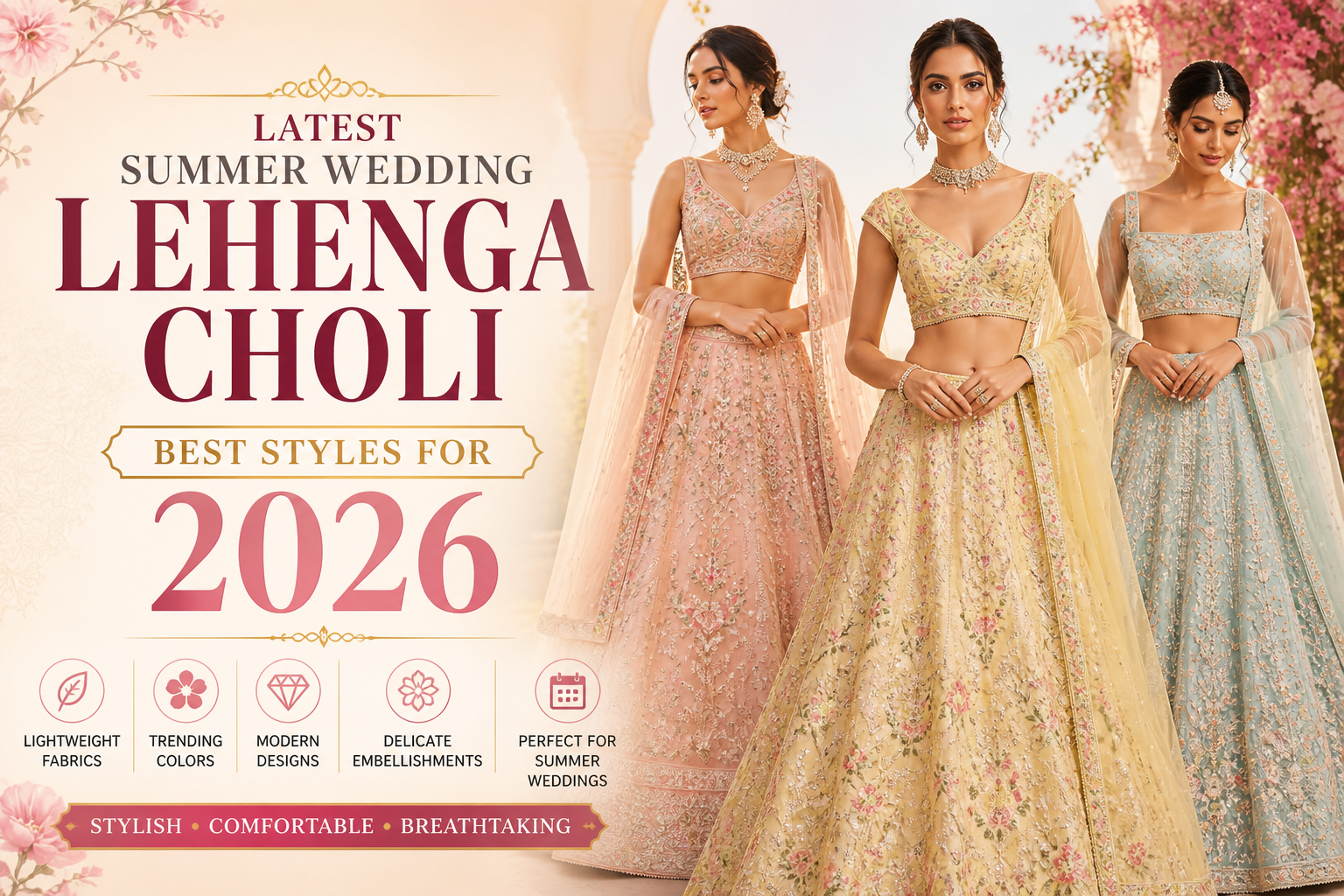 Latest Summer Wedding Lehenga Choli: Best Styles for 2026