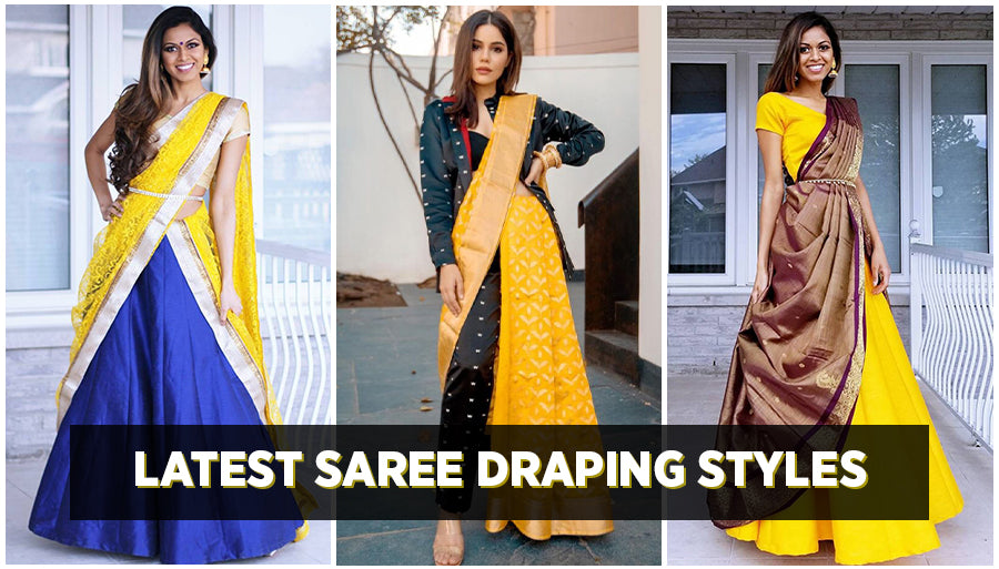 Designers Fancy Saree draping styles