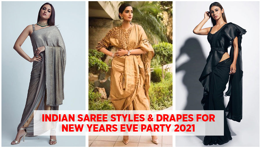 Saree Styles & Drapes for new year party 2022