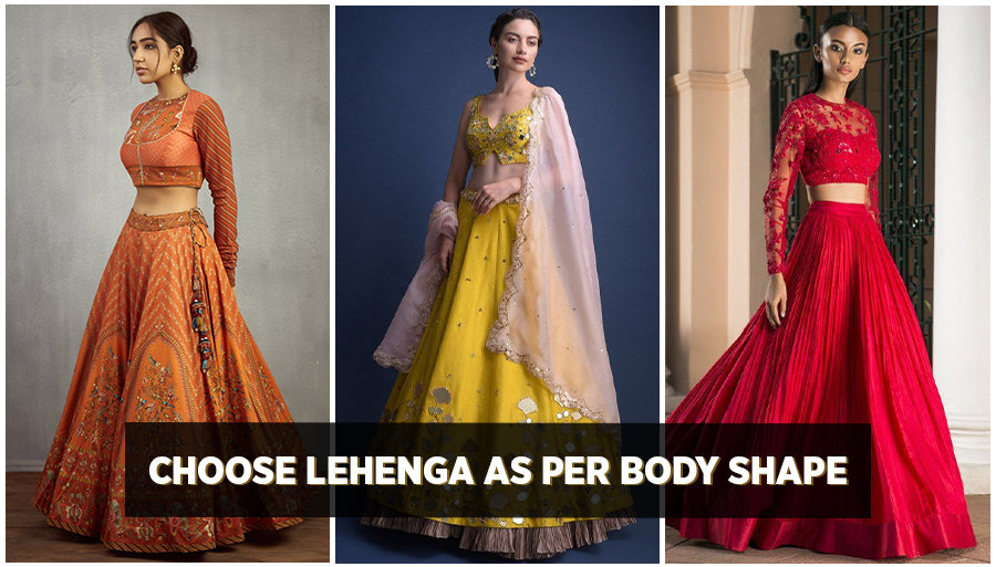 Types of Bridal Lehenga as per body Shape