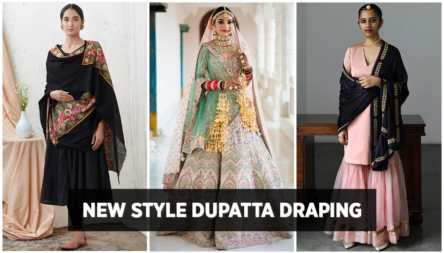 10+ New Dupatta Draping Styles for Lehenga Choli & Salwar Suits