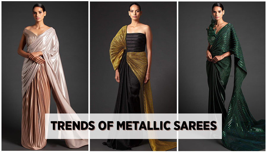 Best Metallic Saree Blouses Designs