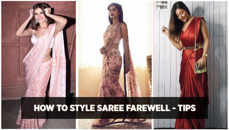 How to Drape Saree for College and School Farewell or Fresher Party