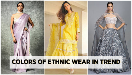 Which trendy colors of ethnic wear are in demand?