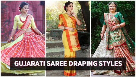 Gujarati Saree Draping Styles, Steps & Variations