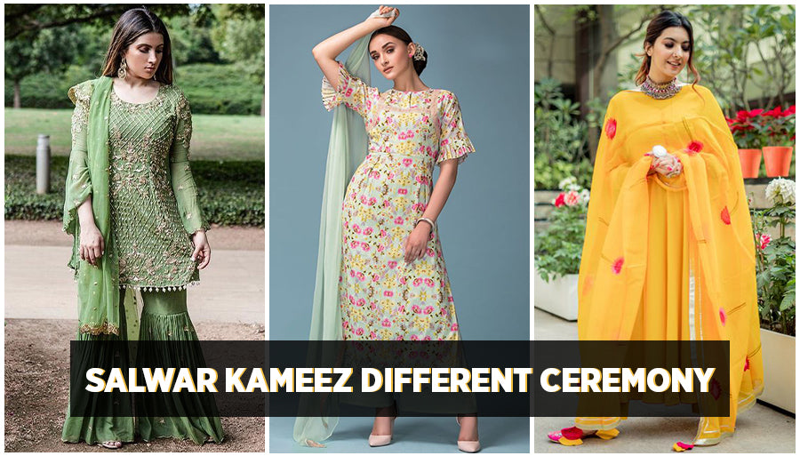 Women Wedding salwar Kameez Styles for Haldi, Mehendi, Sangeet, Receptions