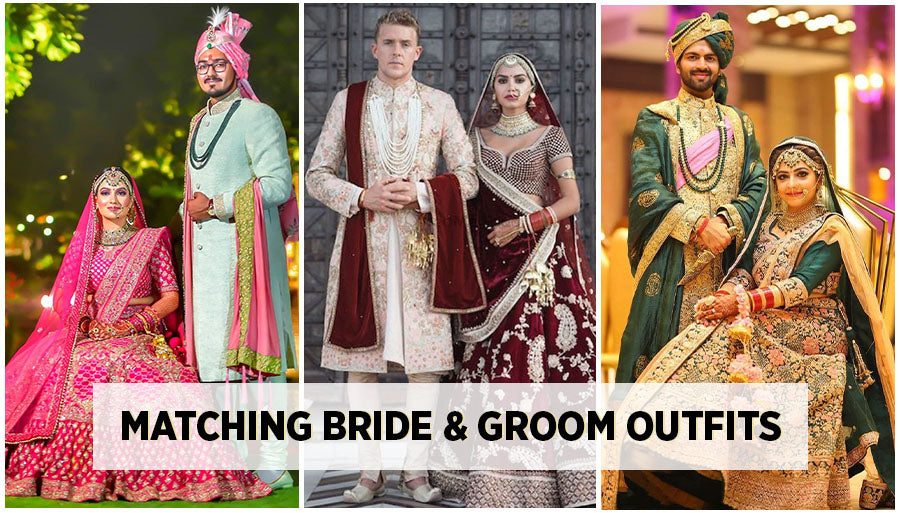 Matching Lehenga and Sherwani — The Complete Bride & Groom Colour Coordination Guide